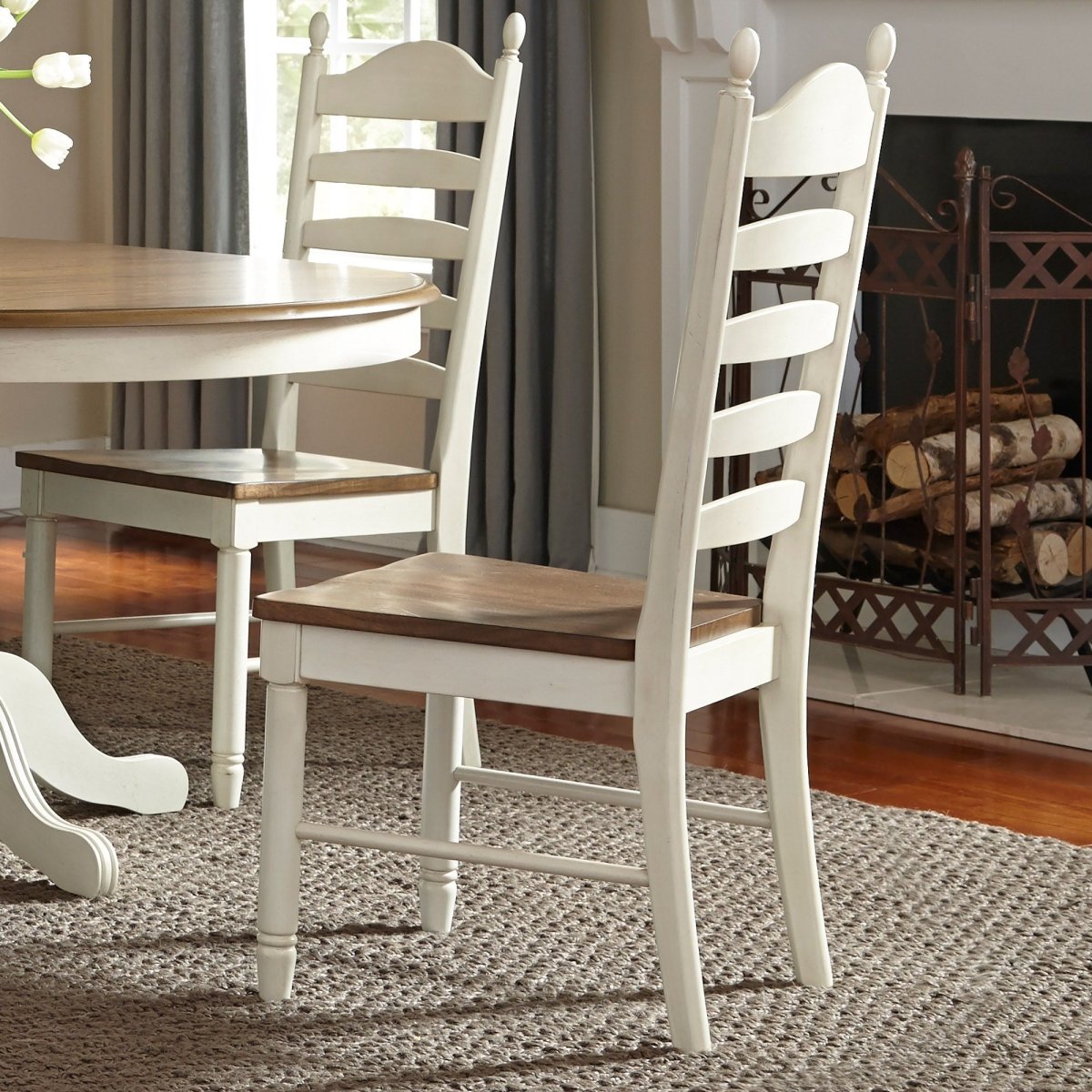 Springfield - Ladder Back Side Chair - Honey & Cream Side Chairs by Liberty Furniture - Walls Furniture & Mattress