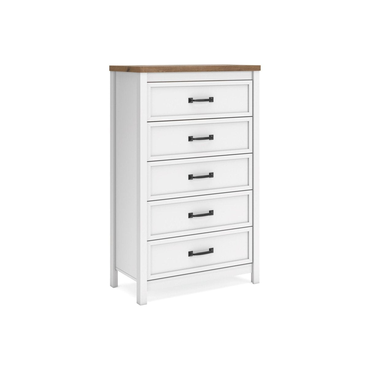 Kerisden - Five Drawer Chest - White / Brown Accent Chests by Signature Design by Ashley® - Walls Furniture & Mattress