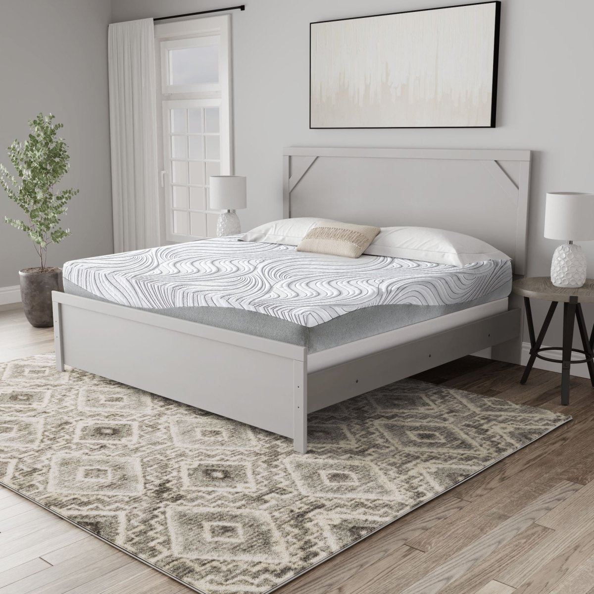 8 Inch Bonnell Hybrid - Twin Mattress - White Hybrid Mattresses by Sierra Sleep® by Ashley - Walls Furniture & Mattress
