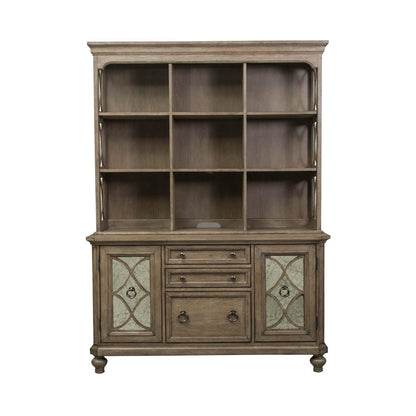 Simply Elegant - Credenza & Hutch - Heathered Taupe Credenzas & Hutches by Liberty Furniture - Walls Furniture & Mattress