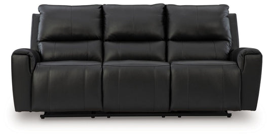 Glossmore - Reclining Sofa - Black Reclining Sofas by Signature Design by Ashley® - Walls Furniture & Mattress