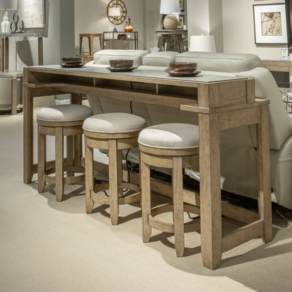 Millstone - Console Bar Table - Nutmeg Bar Tables by Liberty Furniture - Walls Furniture & Mattress