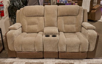 Mixed Motion - Power Reclining Loveseat With Console / Adjustable Headrest Reclining Loveseats by Signature Design by Ashley® - Walls Furniture & Mattress