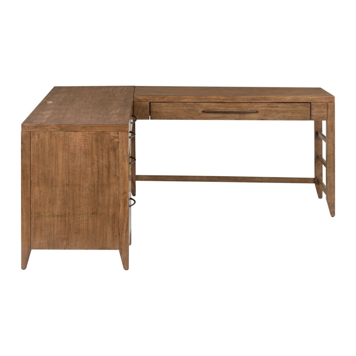 Shaker Lakes - L Shaped Desk Set - Harvest Brown Corner Desks by Liberty Furniture - Walls Furniture & Mattress