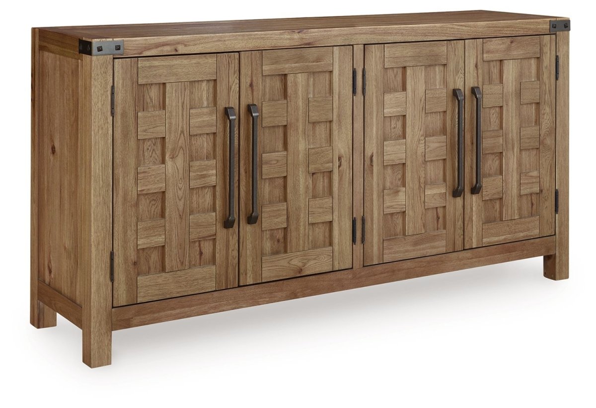 Ridgester - Dining Room Server - Light Brown Servers by Benchcraft® - Walls Furniture & Mattress