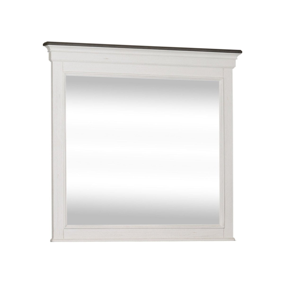 Allyson Park - Crown Mirror - White Bedroom Mirrors by Liberty Furniture - Walls Furniture & Mattress