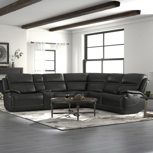 Bentley - 6 Piece Sectional - Graphite Gray Reclining Sectionals by Liberty Furniture - Walls Furniture & Mattress