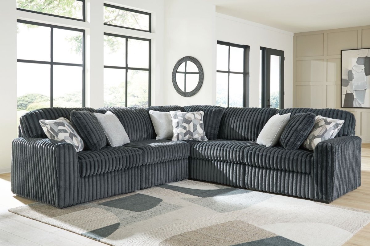 Midnight - Madness - Sectional Stationary Sectionals by Signature Design by Ashley® - Walls Furniture & Mattress