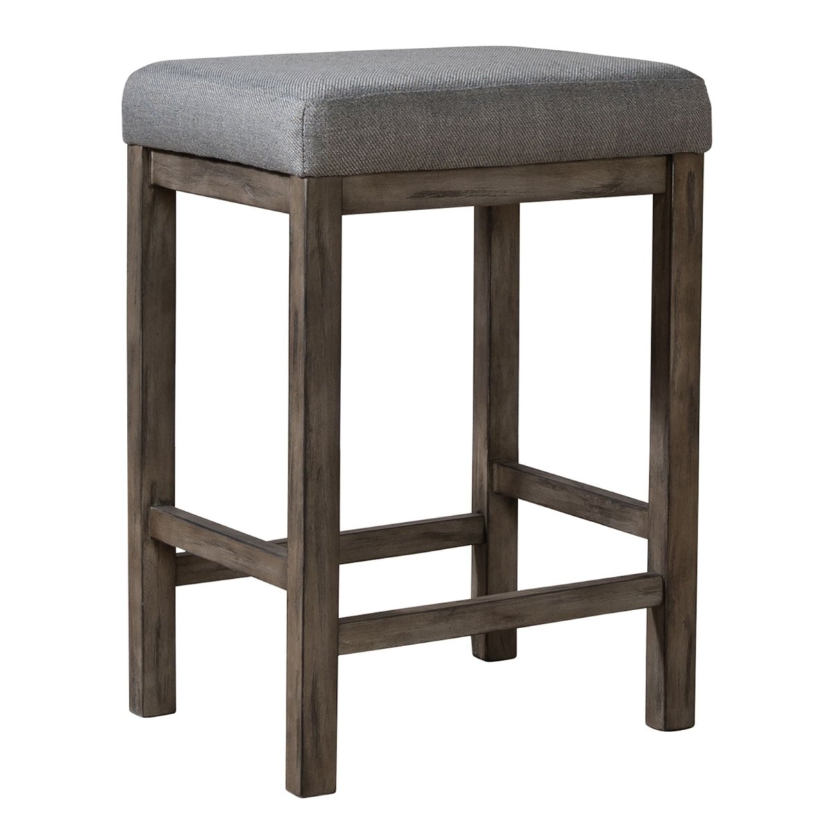 Hayden Way - Upholstered Console Stool - Washed Gray Counter Height (24" - 27") by Liberty Furniture - Walls Furniture & Mattress