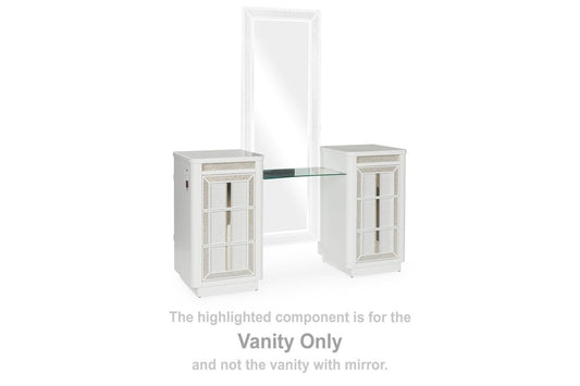 Chalanna - Vanity - White Vanity Desks by Signature Design by Ashley® - Walls Furniture & Mattress