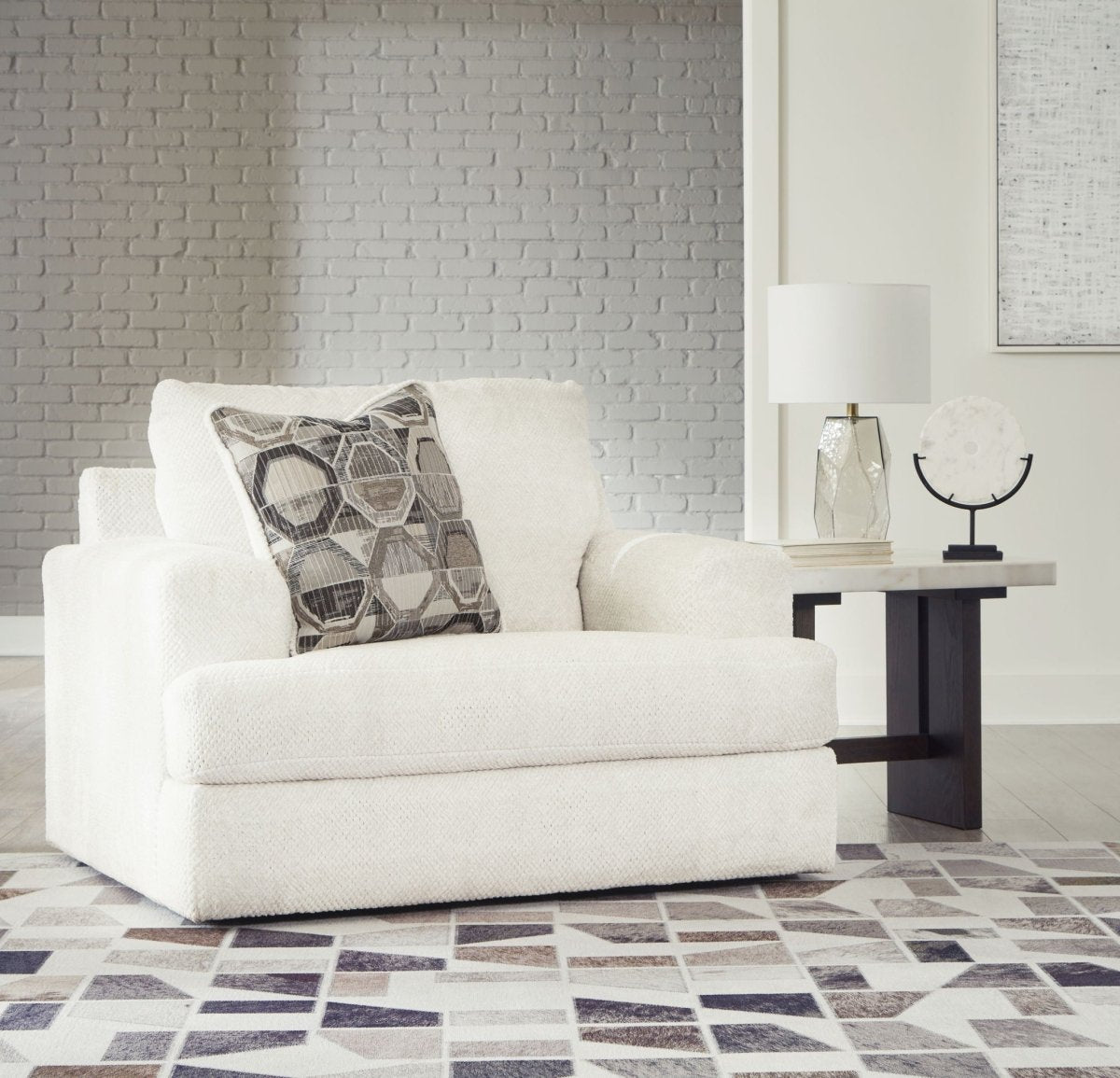 Karinne - Living Room Set Stationary Chair & Ottoman by Signature Design by Ashley® - Walls Furniture & Mattress