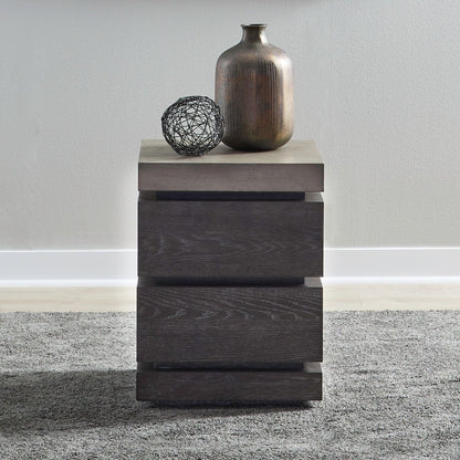 Piedmont - Chairside Table - Charcoal / Ash Chair Side Tables by Liberty Furniture - Walls Furniture & Mattress