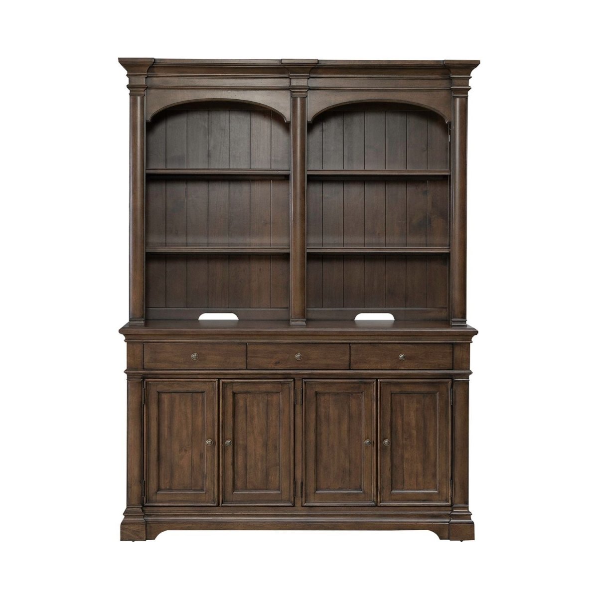 Arden Road - Hutch & Buffet - Satin Cherry Hutches & Buffets by Liberty Furniture - Walls Furniture & Mattress