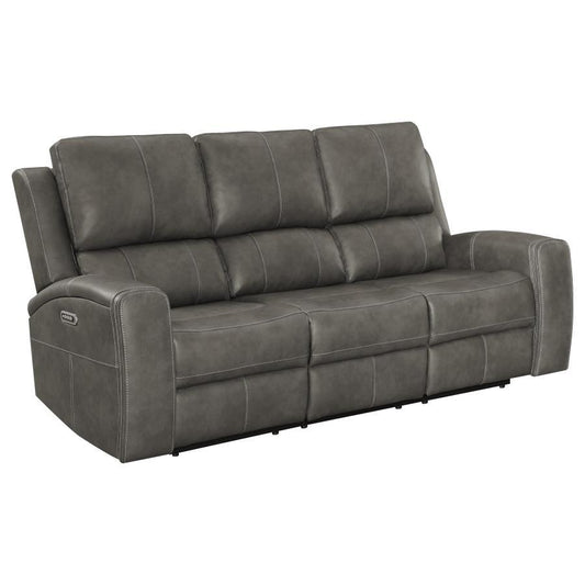 Brickston - Triple Power Reclining Sofa Reclining Sofas by Coaster Fine Furniture - Walls Furniture & Mattress