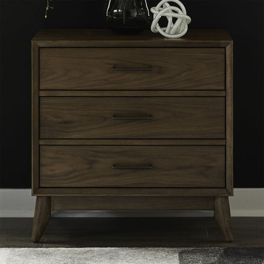 Century Modern - Nightstand With Charging Station - Walnut Nightstands w/ Charging Stations by Liberty Furniture - Walls Furniture & Mattress
