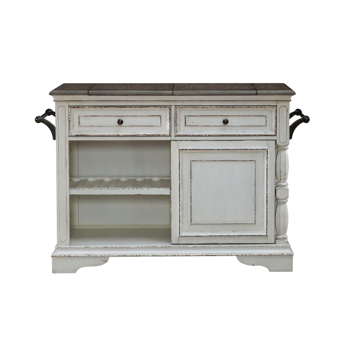 Magnolia Manor - Bar Cart - White Home Bars by Liberty Furniture - Walls Furniture & Mattress