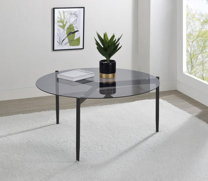 Rosalie - Round Smoked Glass Top Table End Tables by CoasterEveryday - Walls Furniture & Mattress