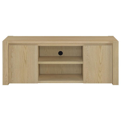Laurelton - 60" 2 - Door TV Stand Media Console - Light Oak TV Stands by Coaster Fine Furniture - Walls Furniture & Mattress