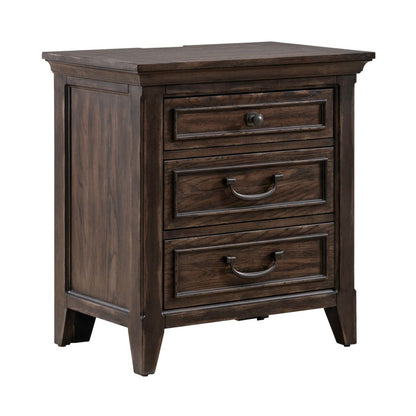 Paradise Valley - Nightstand With Charging Station - Dark Brown