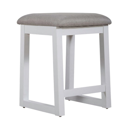 Palmetto Heights - Upholstered Console Stool - White Counter Height (24" - 27") by Liberty Furniture - Walls Furniture & Mattress