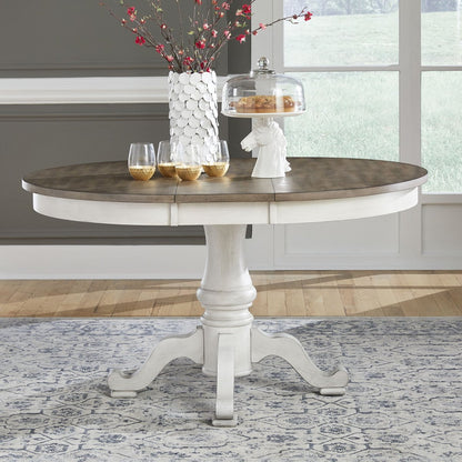 Ocean Isle - Pedestal Table - Antique White Dining Tables by Liberty Furniture - Walls Furniture & Mattress