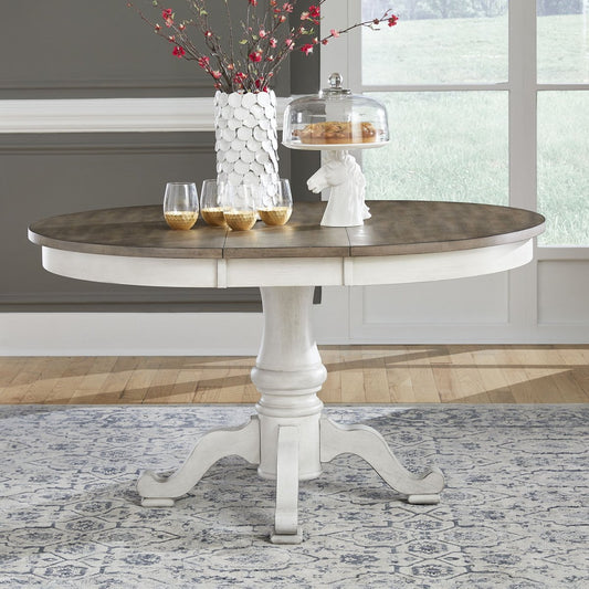 Ocean Isle - Pedestal Table - Antique White Dining Tables by Liberty Furniture - Walls Furniture & Mattress