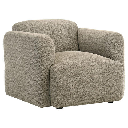 Dorset - Fabric Upholstered Round Track Arm Accent Chair Arm Chairs by Coaster Fine Furniture - Walls Furniture & Mattress