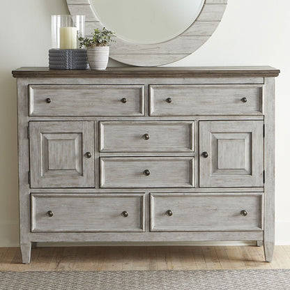 Heartland - 2 Door 6 Drawer Chesser - White Dressers by Liberty Furniture - Walls Furniture & Mattress