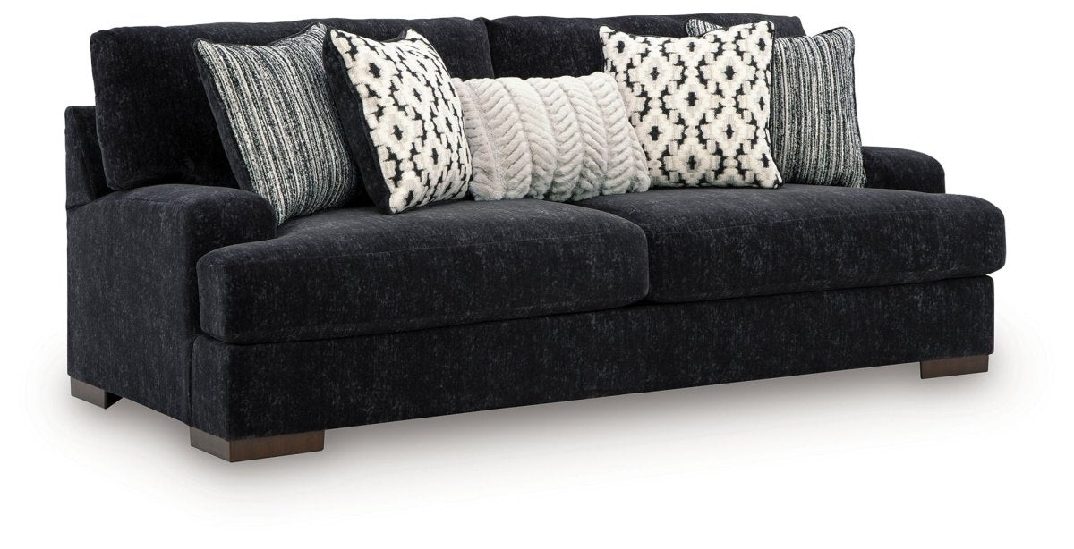 Whitmore Manor - Sofa - Black Pearl Stationary Sofas by Benchcraft® - Walls Furniture & Mattress