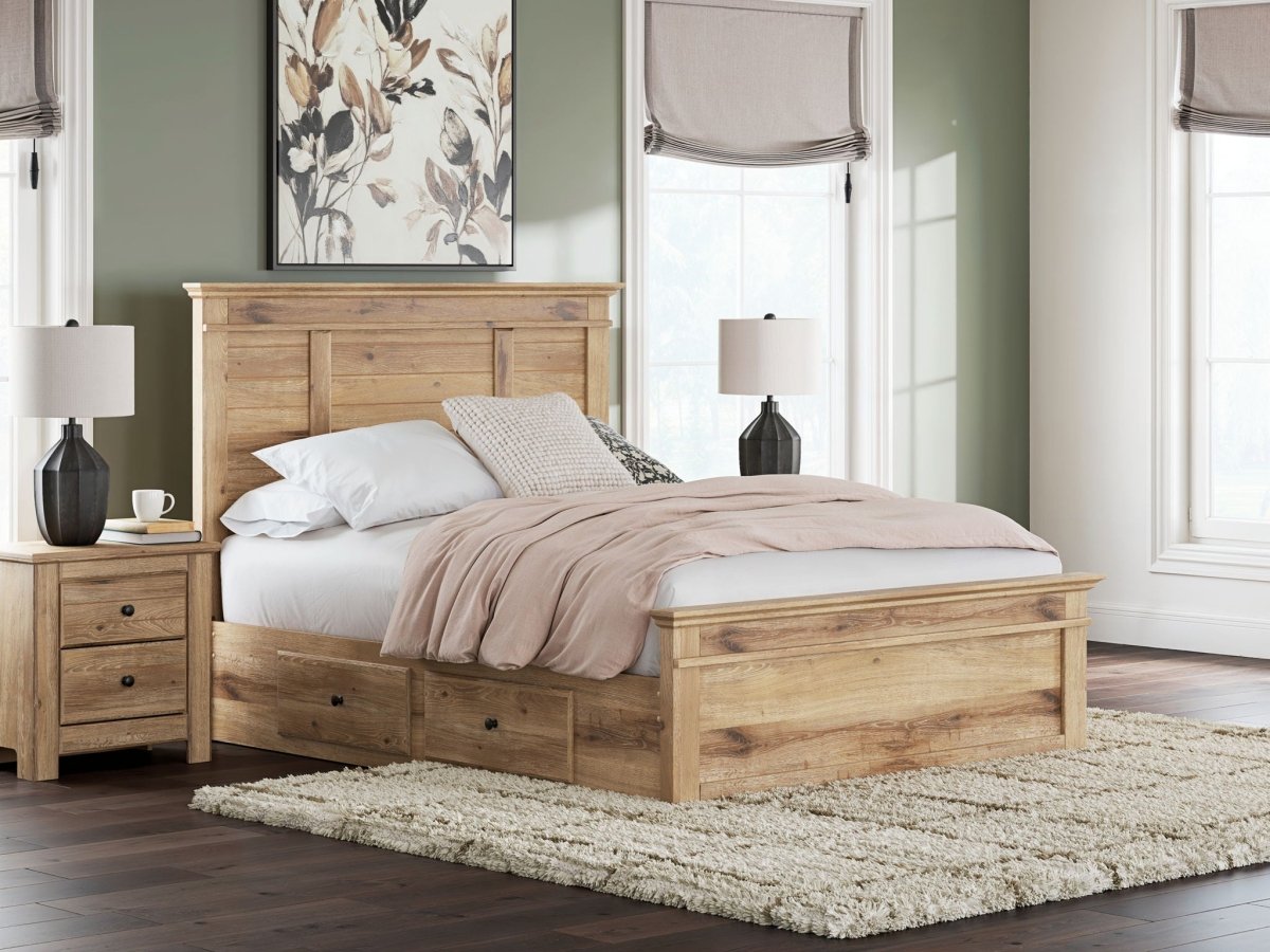 Makidern - Panel Storage Bed With 2 Under Bed Storage Units Storage Beds by Signature Design by Ashley® - Walls Furniture & Mattress