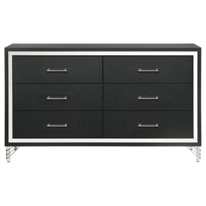 Lucia - 6 - Drawer Dresser Dressers by Coaster Fine Furniture - Walls Furniture & Mattress