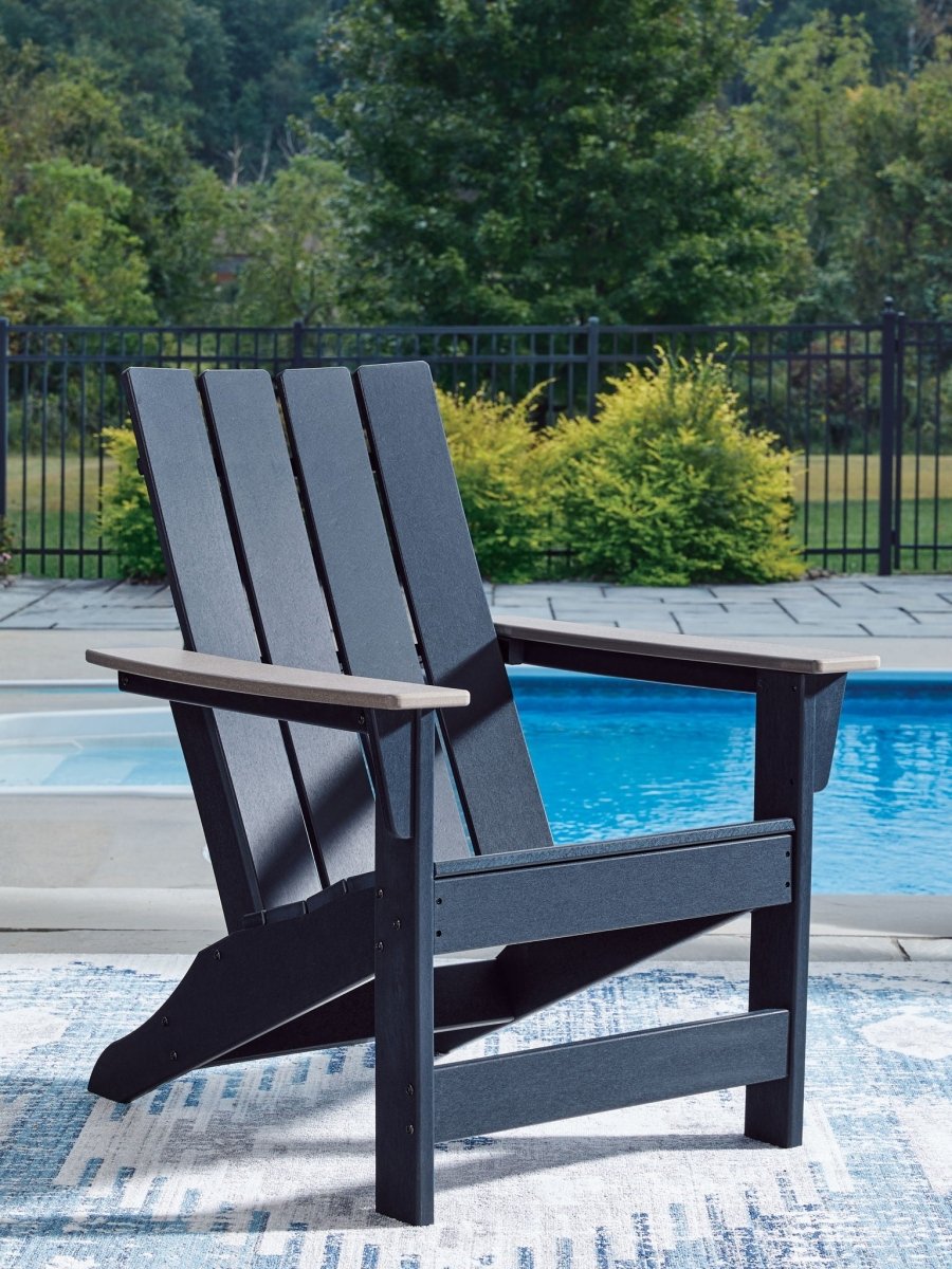 East Beach - Adirondack Chair - Black / Beige Arm Chairs by Signature Design by Ashley® - Walls Furniture & Mattress
