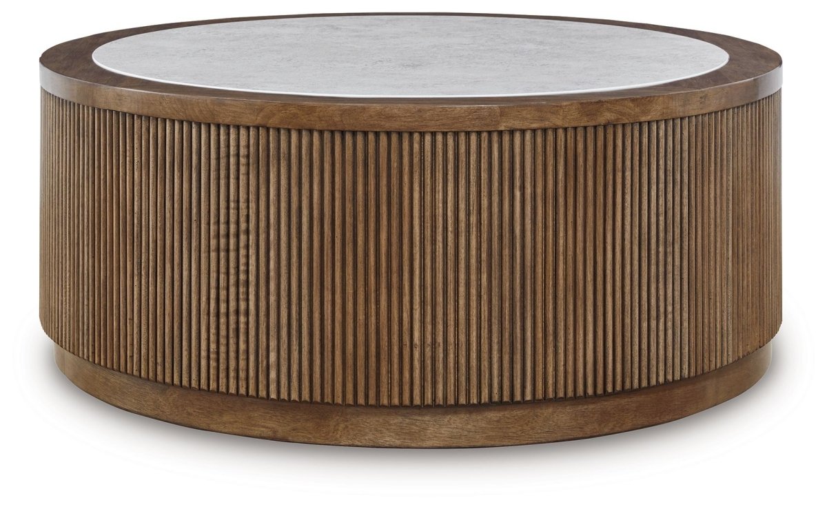 Hadonna - Round Table End Tables by Signature Design by Ashley® - Walls Furniture & Mattress