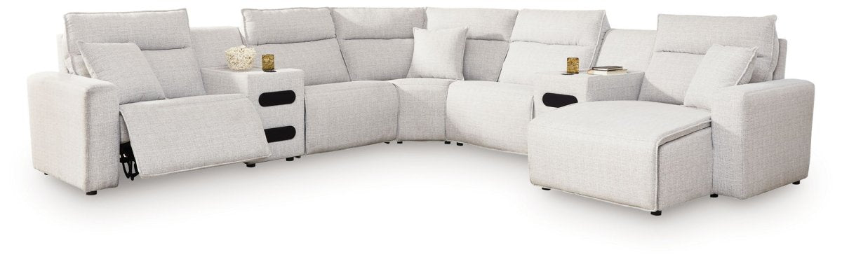 Modmax II - Reclining Sectional - Stone Reclining Sectionals by Signature Design by Ashley® - Walls Furniture & Mattress