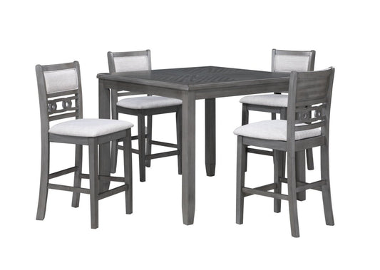 Gia - Square Counter Table Set 5 Piece Dining Room Sets by New Classic - Walls Furniture & Mattress