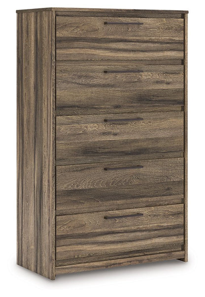 Elbrim - Brown - Five Drawer Chest Accent Chests by Signature Design by Ashley® - Walls Furniture & Mattress