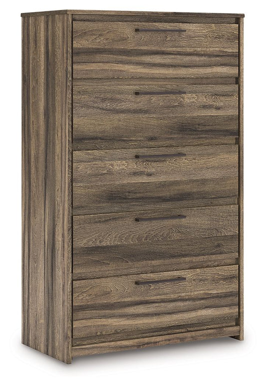 Elbrim - Brown - Five Drawer Chest Accent Chests by Signature Design by Ashley® - Walls Furniture & Mattress
