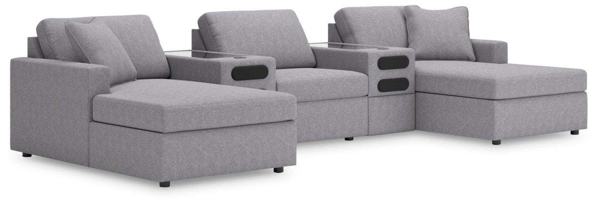 Modmax - Sectional - Granite Stationary Sectionals by Signature Design by Ashley® - Walls Furniture & Mattress
