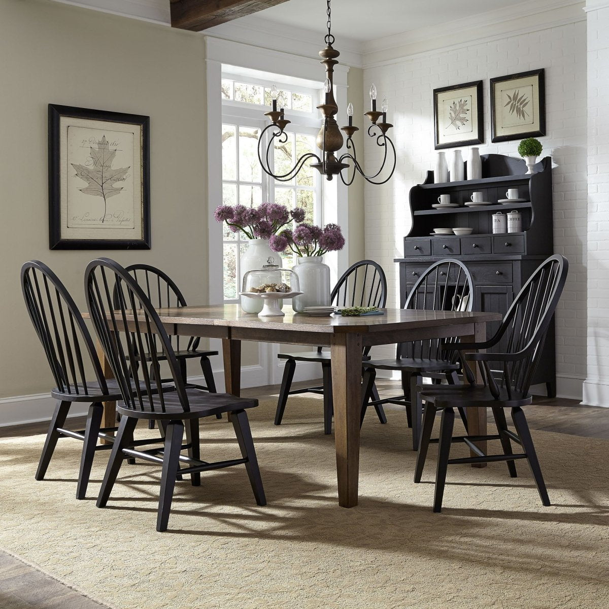 Hearthstone Ridge - Rectangular Table Set 5 Piece Dining Room Sets by Liberty Furniture - Walls Furniture & Mattress