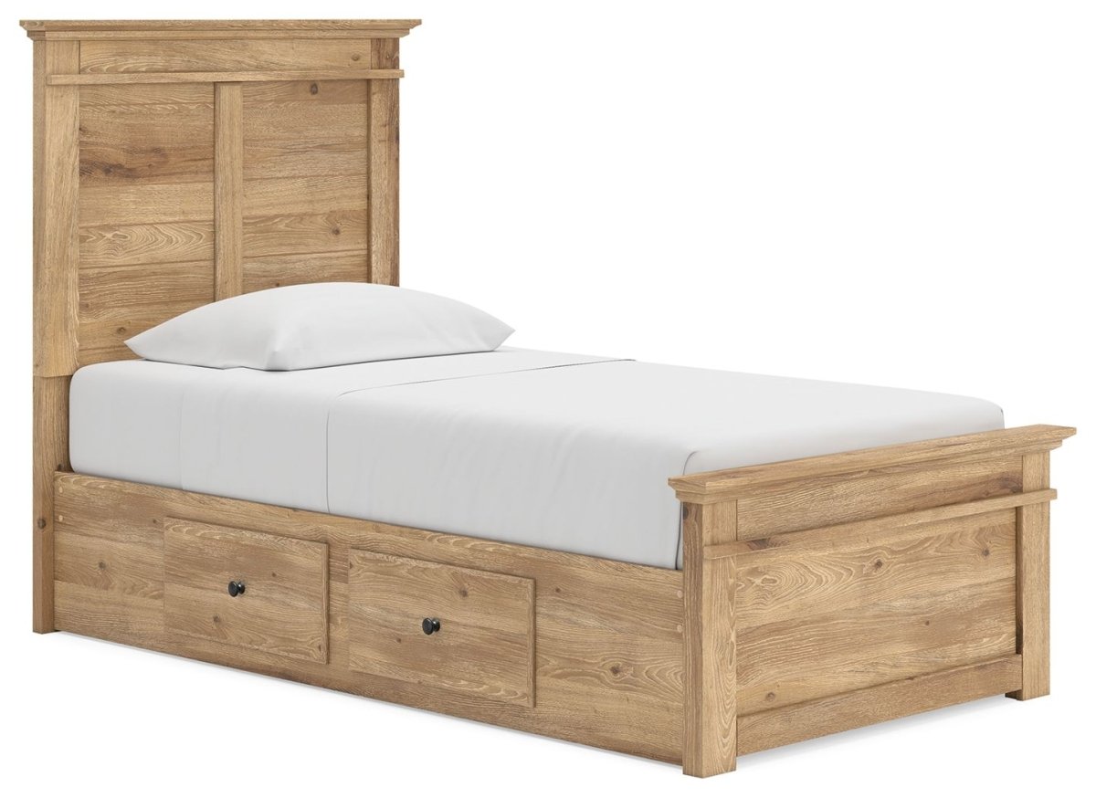 Makidern - Panel Storage Bed With 2 Under Bed Storage Units Storage Beds by Signature Design by Ashley® - Walls Furniture & Mattress