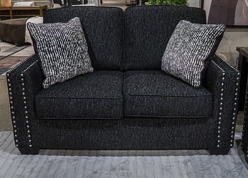 Jasmine Peaks - Coal - Loveseat Stationary Loveseats by Benchcraft® - Walls Furniture & Mattress