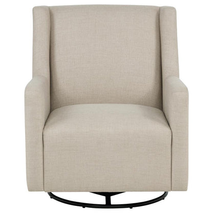 Sorrel - Fabric Upholstered Swivel Glider Arm Chair - Latte Swivel Glider Chairs by Coaster Fine Furniture - Walls Furniture & Mattress