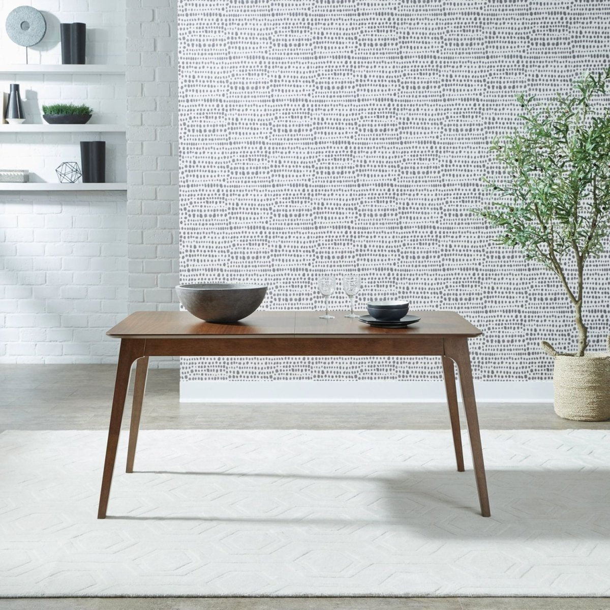 Space Savers - Rectangular Leg Table - Brown Dining Tables by Liberty Furniture - Walls Furniture & Mattress