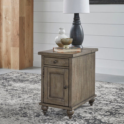 Americana Farmhouse - Chair Side Table - Light Brown Chair Side Tables by Liberty Furniture - Walls Furniture & Mattress