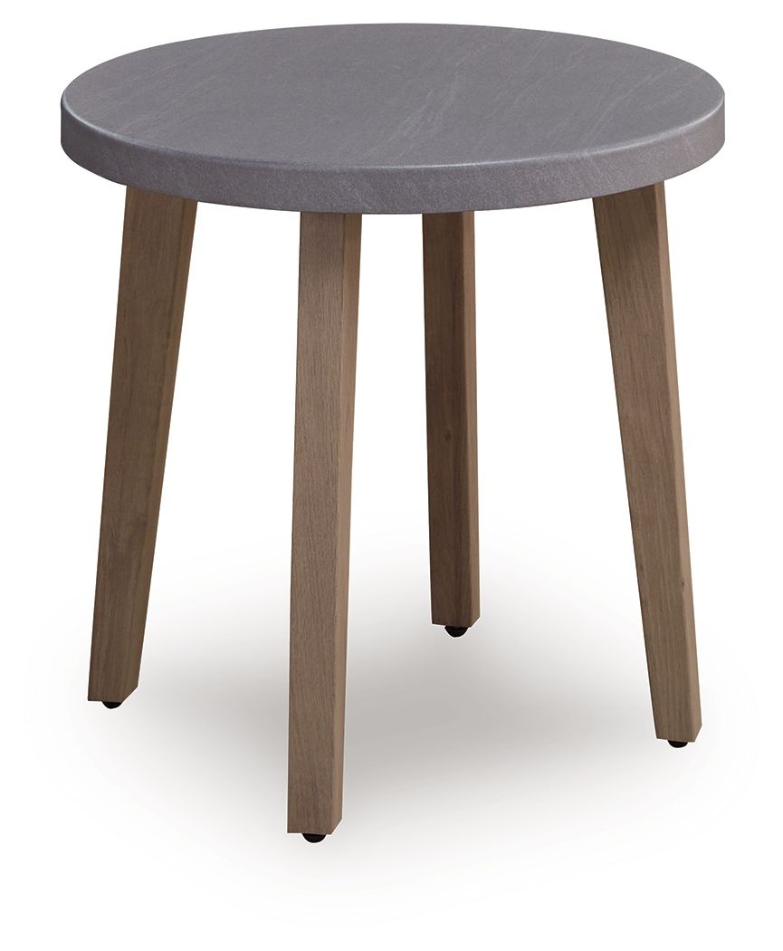Harmony Headlands - Round End Table - Natural / Gray End Tables by Signature Design by Ashley® - Walls Furniture & Mattress