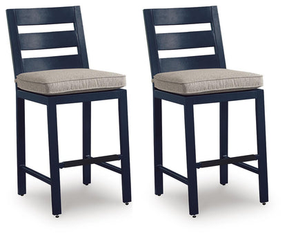 East Beach - Barstool (Set of 2) - Blue Stool Sets by Signature Design by Ashley® - Walls Furniture & Mattress