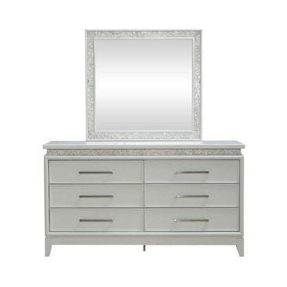 Reflections - Dresser & Mirror - White Dresser & Mirror by Liberty Furniture - Walls Furniture & Mattress