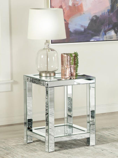 Valentina - Square Glass Top Table End Tables by CoasterElevations - Walls Furniture & Mattress