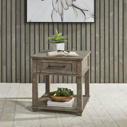 Parkland Falls - Rectangular End Table - Light Brown End Tables by Liberty Furniture - Walls Furniture & Mattress
