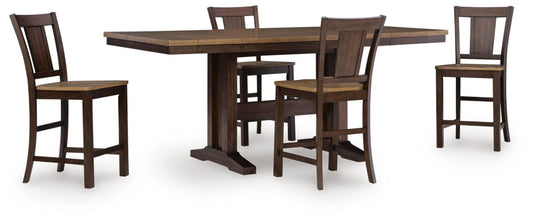 Rylandeen - Counter Height Extension Dining Table Set 5 Piece Dining Room Sets by Signature Design by Ashley® - Walls Furniture & Mattress